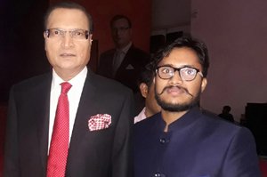 IIMMI student with Rajat Sharma (News Anchor from Inida TV)